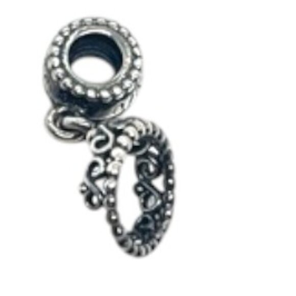 PANDORA 925 ALE CROWN MY PRINCESS CHARM STERLING SILVER TIARA HEART BEAD - Picture 4 of 13